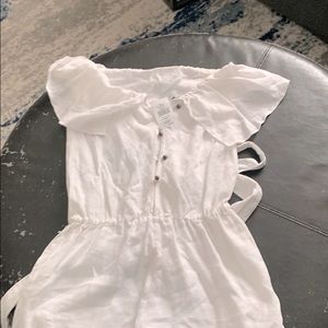 White Linen Romper